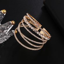 jewelry new diamond steel wire elastic bracelet six row irregular personality bracelet jewelry spot B291