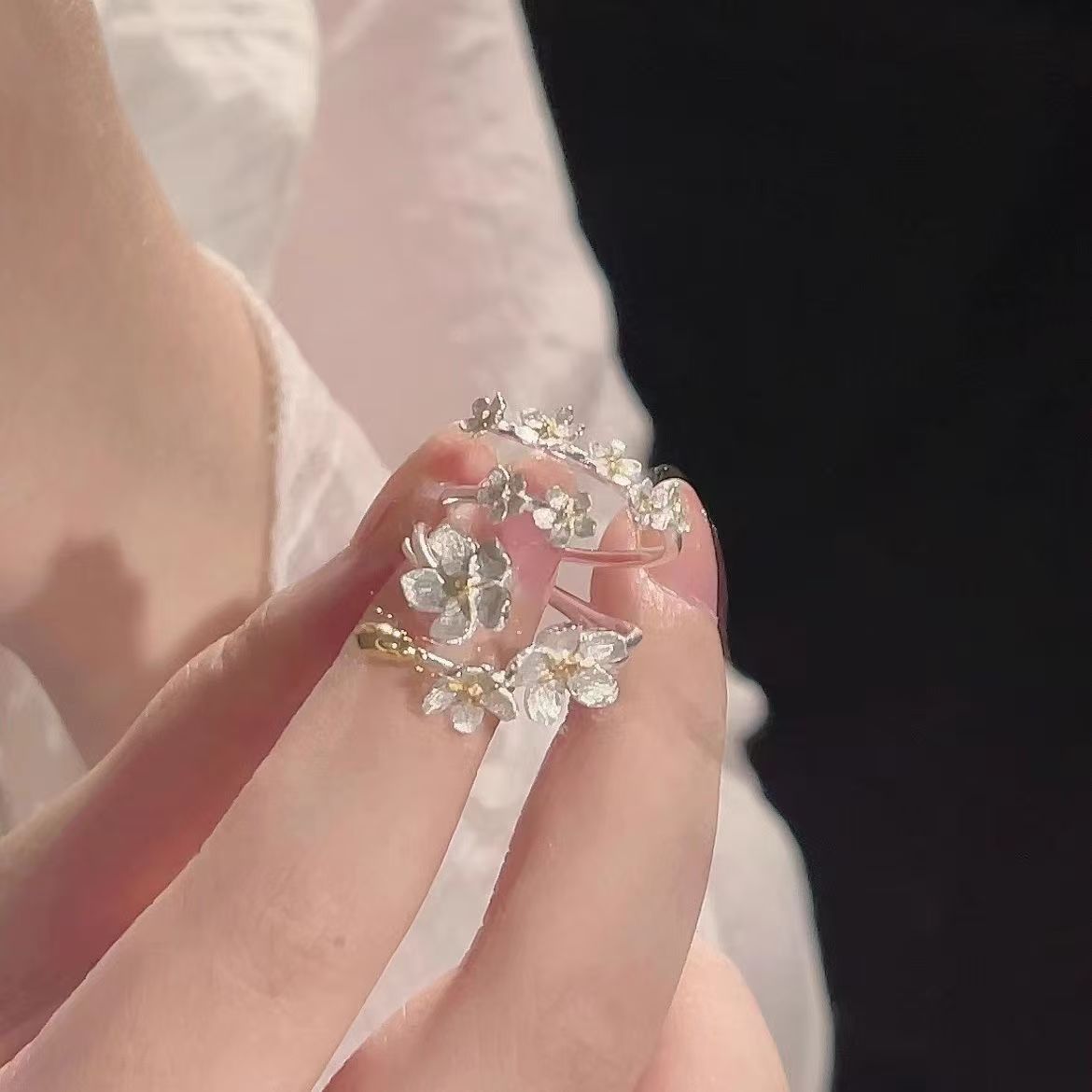 Three-Dimensional Flower Jasmine Ring - Image 4