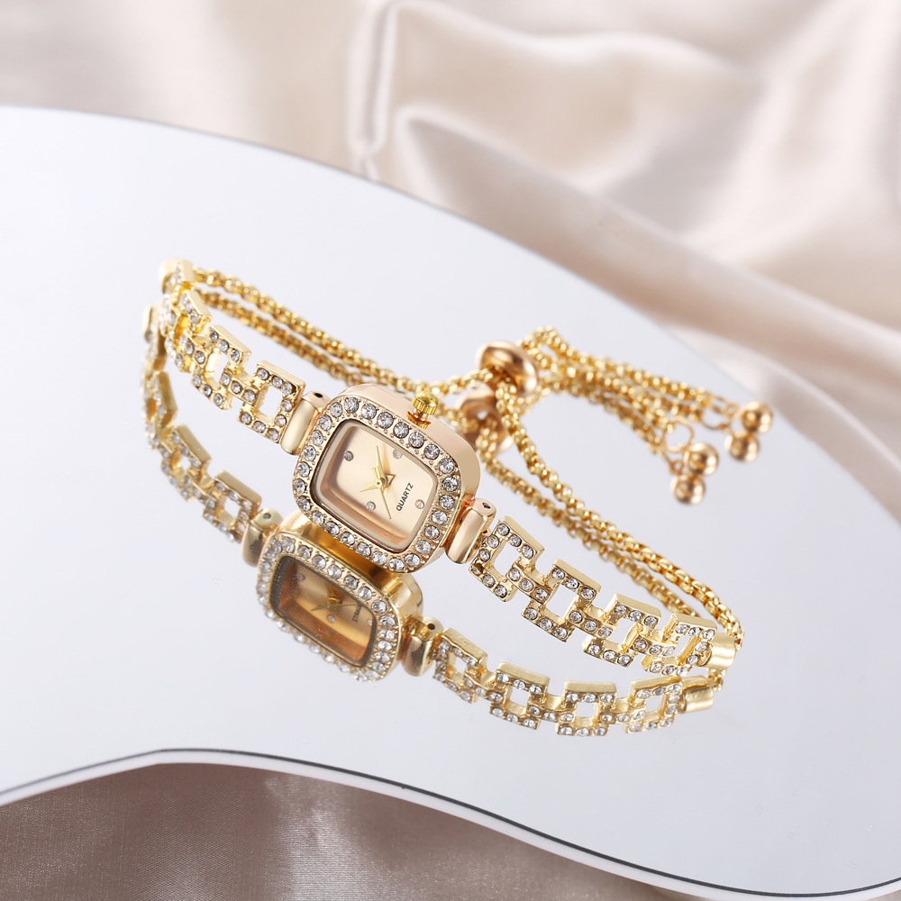 Bracelet Diamond Quartz Decoration Watch Fashion Exquisite High Square Watch - Image 6