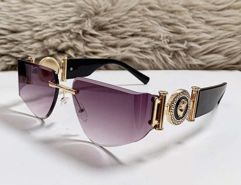 New Frameless Fashion Curved Sunglasses - Image 8