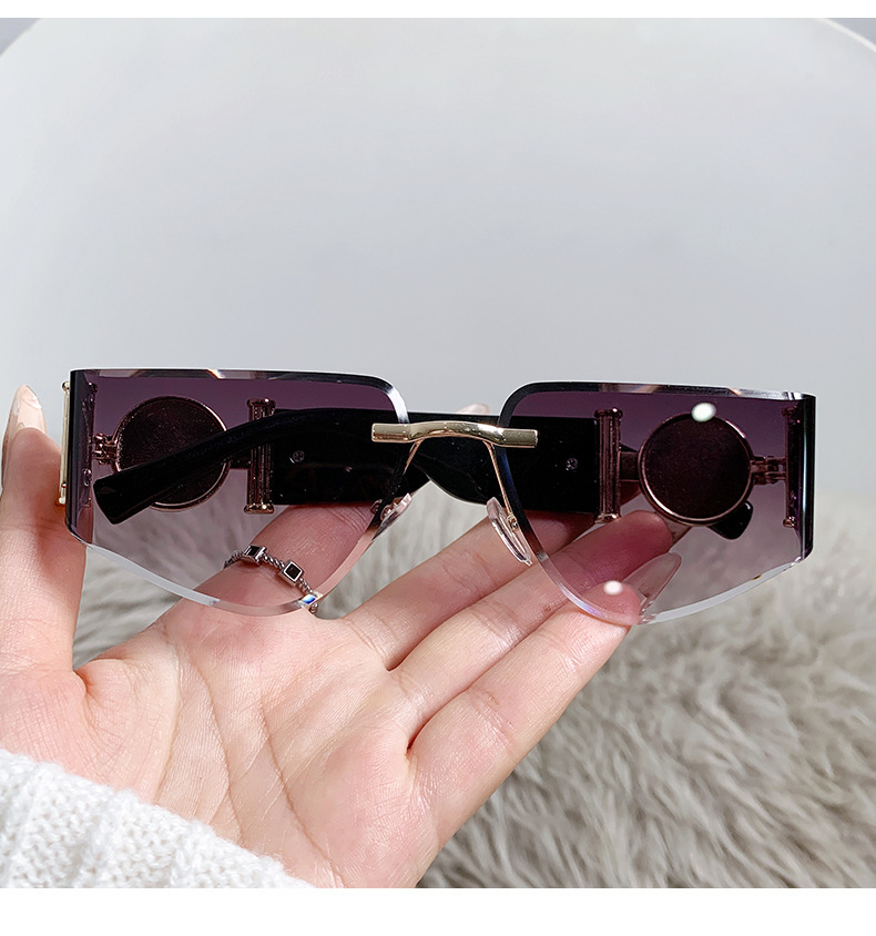 New Frameless Fashion Curved Sunglasses - Image 16