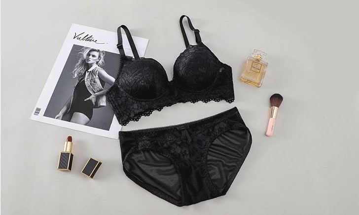 Small Chest Push-up Lace Girl Sexy Underwear High School Students No Steel Ring Bra Top Bra Set - Image 6